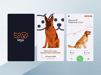 Virtual Vet User Interface adobe xd app design flat graphicdesign minimal mobile mobile ui ui uidesign uiux web website