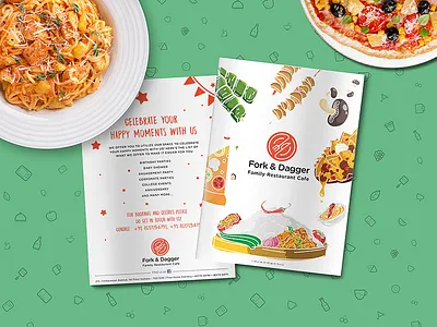 Fork and Dagger branding businesscard drinks food graphic graphicdesign illustration india layout layoutdesign letterhead logo menu menudesign restaurant stationery