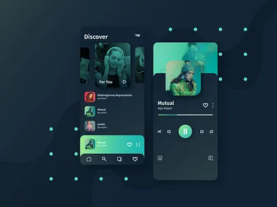 Music Player app application branding business concept design illustration interface music music app music player musician player template ui user ux vector web website