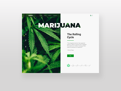 Weed Store Web clean icons joint landingpage marijuana minimal shop snoop dogg store trendy typography ui webdesign website weed