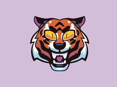 🐯 Risk Taker 🐯 animal design feline flat graphic illustration ilustracion logo modern tiger tiger face tiger illustration tiger logo tigers tigre tshirt vector