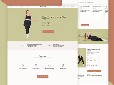 Girlfriend Collective collective design girlfriend interface landingpage store store design ui ux web website