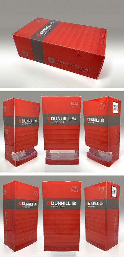 British American Tobacco Group - Dunhill duty-free carton brand engagement branding clear design consumer goods duty free packaging graphic design illustration package design plastic packaging print design tobacco