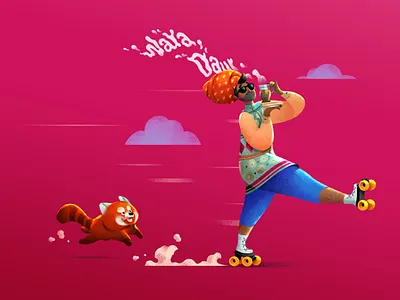 Indian Coffee Store brand identity branding cartoon character design coffee design drawing food graphic design hand draw illustration india indian indian cartoon indian food red panda restaurant branding sketch vector