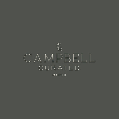 Campbell Curated branding design icon logo type typography vector