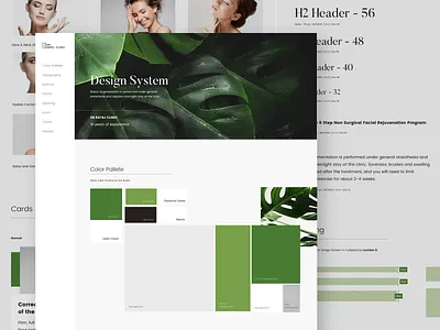 Design System - Plastic Surgery atomic design clean design system greens landing page minimal style guide styleguide ui user inteface ux web web design