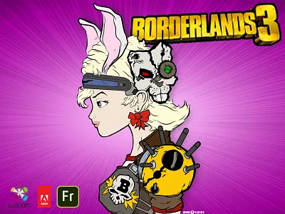 Adobe Fresco: Borderlands 3 adobe character design game art game artist tiny tina wacom