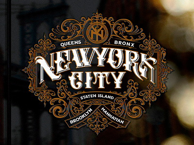 New York City apparel design apparel craft graphic design handlettering lettering logo ornaments typography vintage