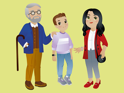 Mexican Family 5 adobe illustrator adobeillustrator big eyes character design characters children book illustration design digital illustration family illustration kidlit kids book mexican vector vector art
