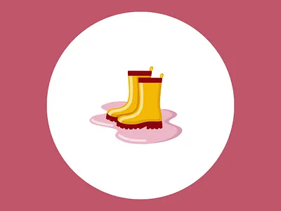100 days of vector illustration day 53 100 days of illustration 100daychallenge 100days adobe illustrator autumn autumn collection autumn colors design detail illustration illustration puddles rain boots rainbow vector vector illustration