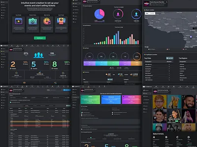 The Ticket Fairy booking cms dark dashboard event event app event branding managment tickets ux