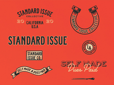 Standard Issue Collective badge branding design graphic horseshoe identity illustration illustrations lockup logo type typography