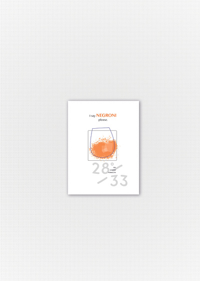 cocktail Negroni bar cocktail design illustration negroni