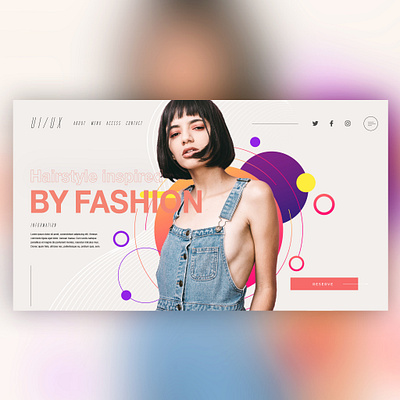 ✂️HAIR SALON ｜Daily Ui Design creative design details graphic graphicdesign hair hairsalon hairstyle inspired interface landingpage photoshop ui uitrends userexperience ux web webdesign