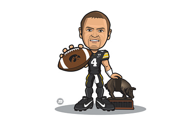 Nate & Floyd characterdesign football hawkeyes iowa sports vector