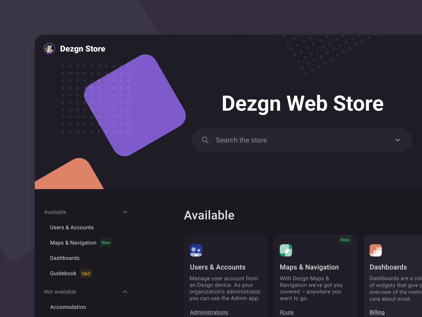 Web Store – Extensions app dark theme hello dribbble ui ux web