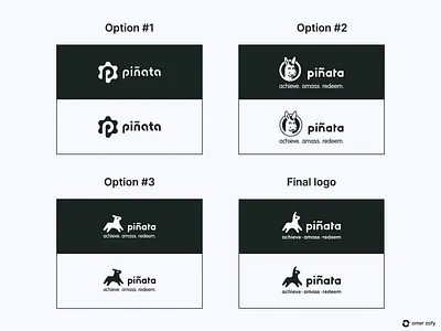 Logo Design for Pinata burro donkey icon logo mascot monochrome pinata process tagline vector illustration