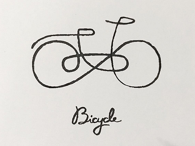 Bicycle artwork bicycle croquis doodle graphic illustration linedrawing logo meanimize minimalism pictogram simplicity