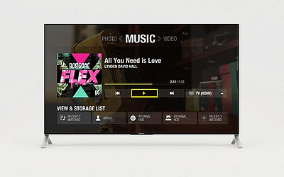 PRISM II Music Player application tv ui uiux