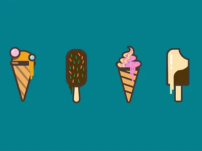 Ice Cream design flat ice cream icon illustration illustrator logo minimal vector