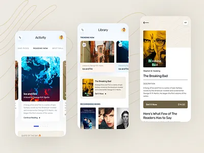 E Book App Exploration app bookstore clean design ebook minimal reading trend ui ux