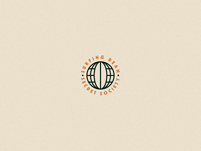 Surfing Bean bean board branding coffee design globe logo logotype minimal simple surfing type typography world