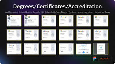 Degrees/Certificates/Accreditation by econev accreditation branding certificates conev degrees design econev evgheniiconev expert google graphic design lead leaddesigner leadexpert leadexpertuiux lizzardlab microsoft ui uiux ux