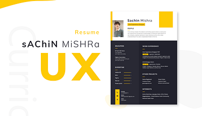 UX Design Resume cv graphic design resume new ux design ideas resume resume 2025 sachin kumar mishra ui design ux design