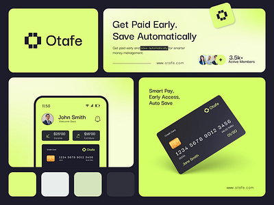 Otafe UI/UX Design branding fintech landing page mobile app ui uiux visual identity web design