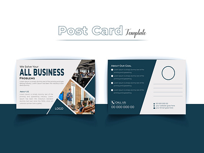 Business Post Card Design Template business postcard card modern postcard print ready professional promotional