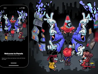 Welcome to panels character charc design illustration thunder rockets ui