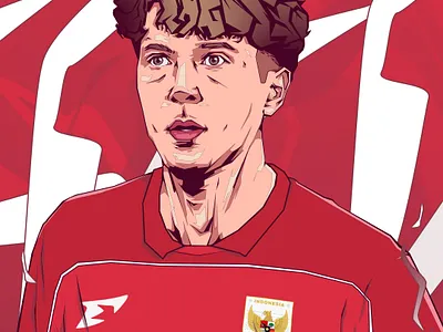 Indonesian national team: Ole Romeny design graphic design illustration indonesia oleromeny timnasindonesia vector