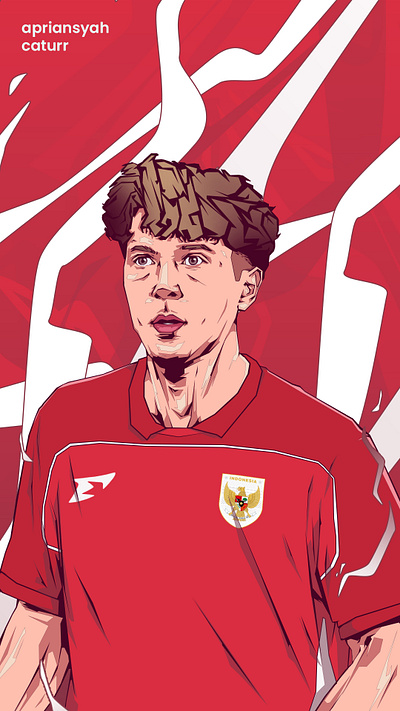 Indonesian national team: Ole Romeny design graphic design illustration indonesia oleromeny timnasindonesia vector