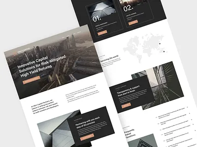 Investment Solutions Website for Property Developers building capital design developer funding graphic design header investment landing page minimal modern property property website risk risk management solution ui ui design web design website design