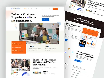 SaaSify- SaaS Business Landing page Design agency b2b company corporate cryptocurrency dashboard digital homepage landing page landingpage marketing page saas sales ui ui design web design