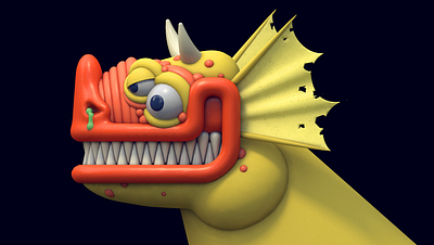 Smiling Demon 3d 3d character 3d illustration 3d modeling character character design cinema 4d creature creature design demon dlgnce dragon illustration modeling monster