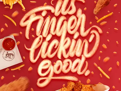 KFC Ad branding design illustration type typo typography visual
