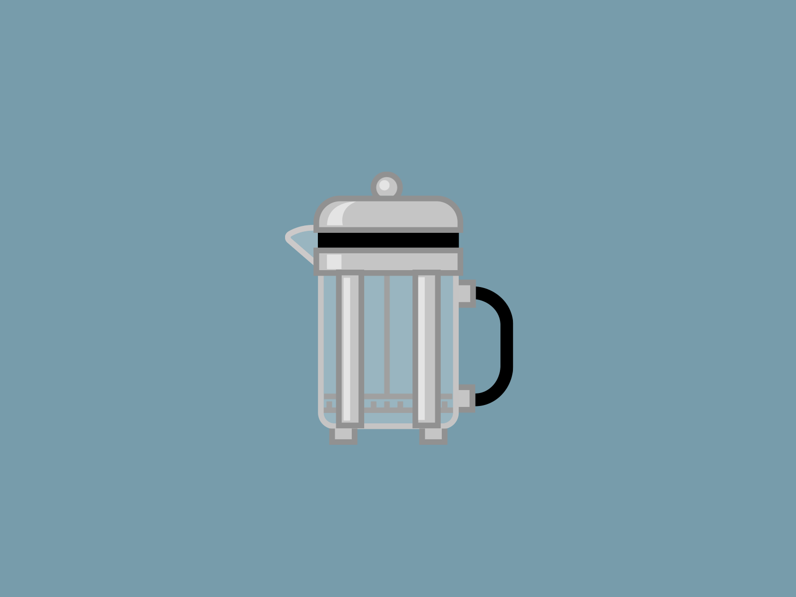 French Press Gif animation coffee giff illustration photoshop