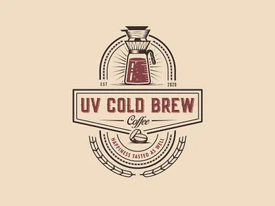 Cold Brew coffee coldbrew drink emblem ice coffee retro retro badge vintage