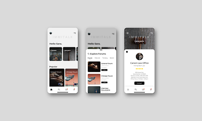 ImmiTalk App design ios ui ux