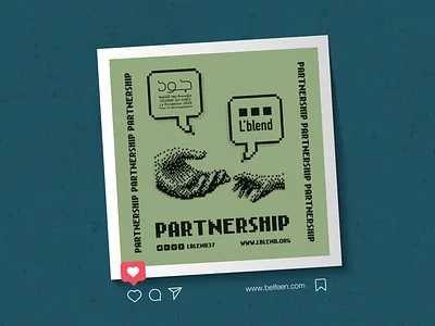 Social Media Poster: Partnership branding graphic design illustration nokia social media social media design vintage design