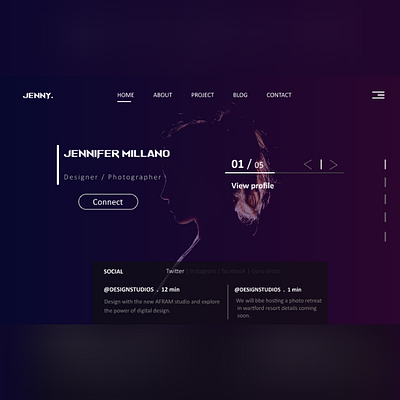 portfolio design flat minimal web