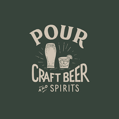 Pour Craft Beer and Spirits 2019 beer branding design drawing hand drawn illustration joe horacek lettering little mountain print shoppe sketch type typography