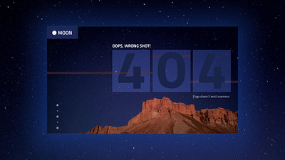 challenge 008 error 404 404 blue branding daily daily ui daily ui 7 dailyui design error 404 illustration moon oops typography ui uiux uxdesign wrong