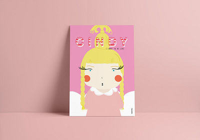 Little Cindy characterdesign contemporaryart design funny illustration pink vector xmas