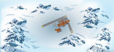 Arctic map 2d game background art concept art environment design illustration vector videogames