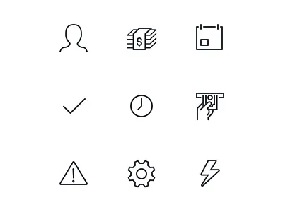 System icons finance icons interface mobile