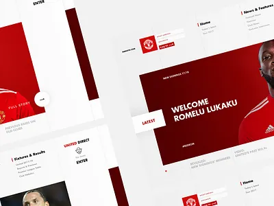 Manutd.com Conept design ui ux web website