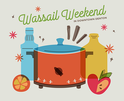 Wassail Weekend! apple christmas cider cinnamon clove crockpot holiday midcentury mulled orange retro star anise vintage wassail weekend whiskey