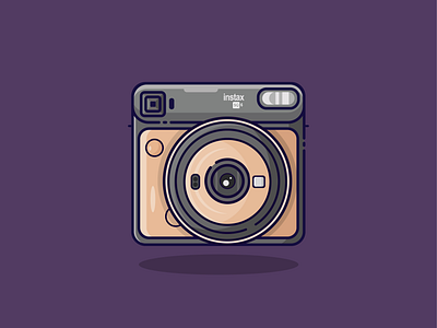 Instax SQ6 art camera colors design flat illustration illustrator instax photo polaroid vector